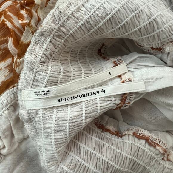 Anthropologie The Odetta Ruffled V-Neck Maxi Dress Small Boho Floral Long Sleeve - Picture 7 of 8